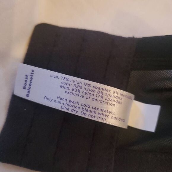 Cacique Boost Balconette Black Shimmer lace 40DDD - Picture 10 of 11